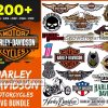 200 Harley Davidson Svg Bundle, Harley Logo Svg, Motorcycle Svg