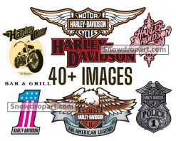 45 Harley Davidson Svg Bundle, Harley Logo Svg, Biker Svg