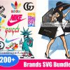 200 Brands Svg Bundle, Brand Logo Svg, Nike Svg, Adidas Svg