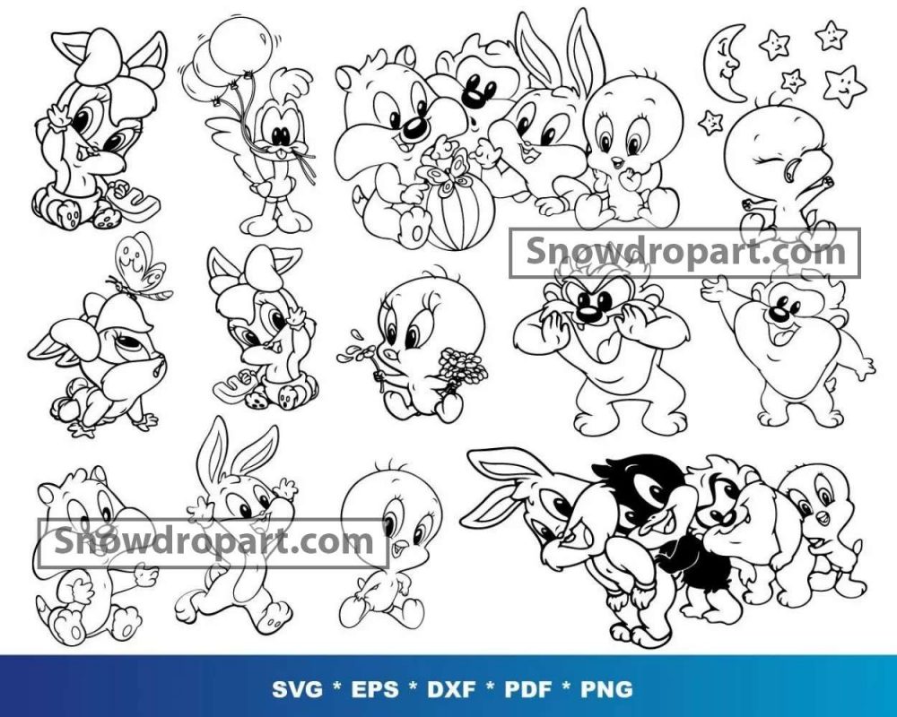 100 Looney Tunes Svg Bundle, Looney Tunes Svg, Baby Toons Svg