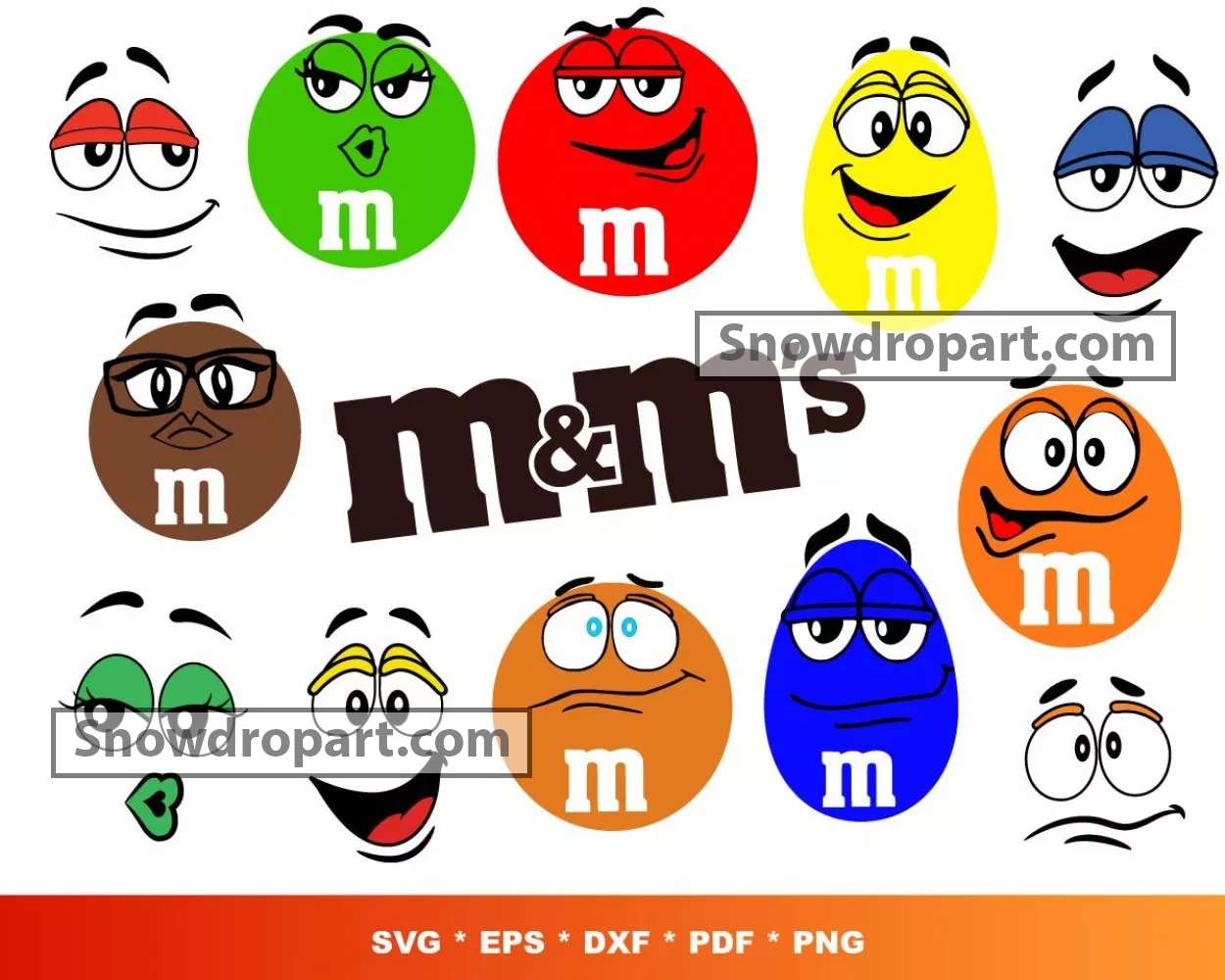 M And M SVG, M&M SVG, M M Faces SVG, Ms Face SVG, Letter M Logo, Bundle
