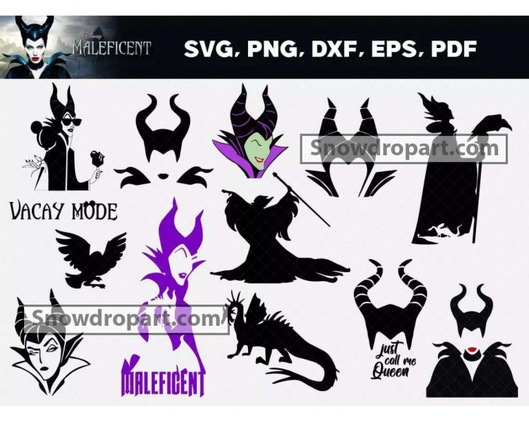 37 Maleficent Svg Bundle, Fairy Godmother Svg, Dark Witch Svg