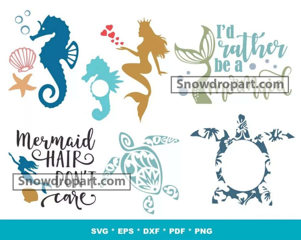 200 Mermaid Svg Bundle, Princess Svg, Disney Svg, Ariel Svg