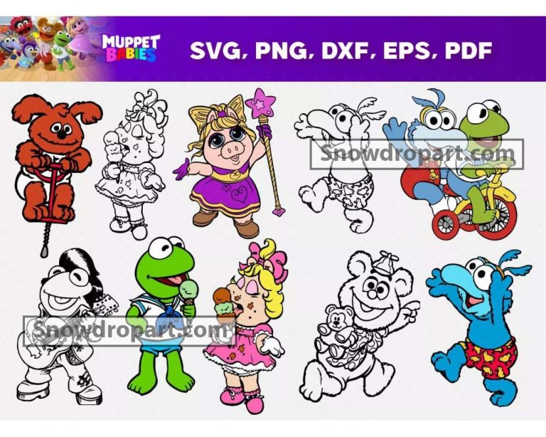 68 Muppet Babies Svg Bundle, Muppet Babies Cricut, Silhouette