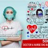 500 Doctor And Nurse Svg Bundle, Nurse Svg, Heartbeat Svg