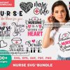 300 Nurse Svg Bundle, Heartbeat Svg, Stethoscope Svg