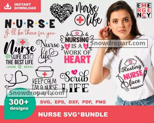 300 Nurse Svg Bundle, Heartbeat Svg, Stethoscope Svg