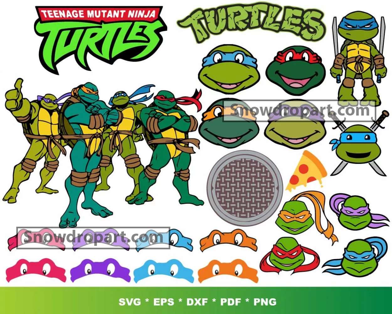 Ninja Turtles Birthday Shirt Sticker SVG Cricut Cut File Clipart