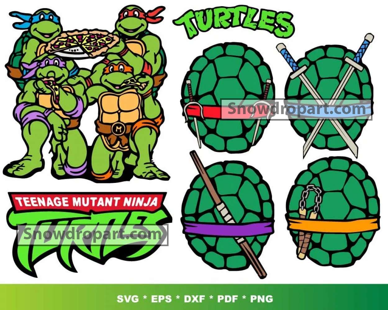 Ninja Turtles Birthday Shirt Sticker SVG Cricut Cut File Clipart