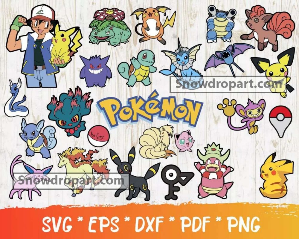 Pokemon Characters SVG: Unleashing the Iconic World of Pokemon in Digital Art