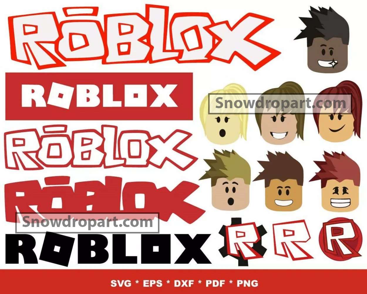 Roblox Character SVG, Roblox SVG Girl, Roblox Face SVG, Roblox Bundle