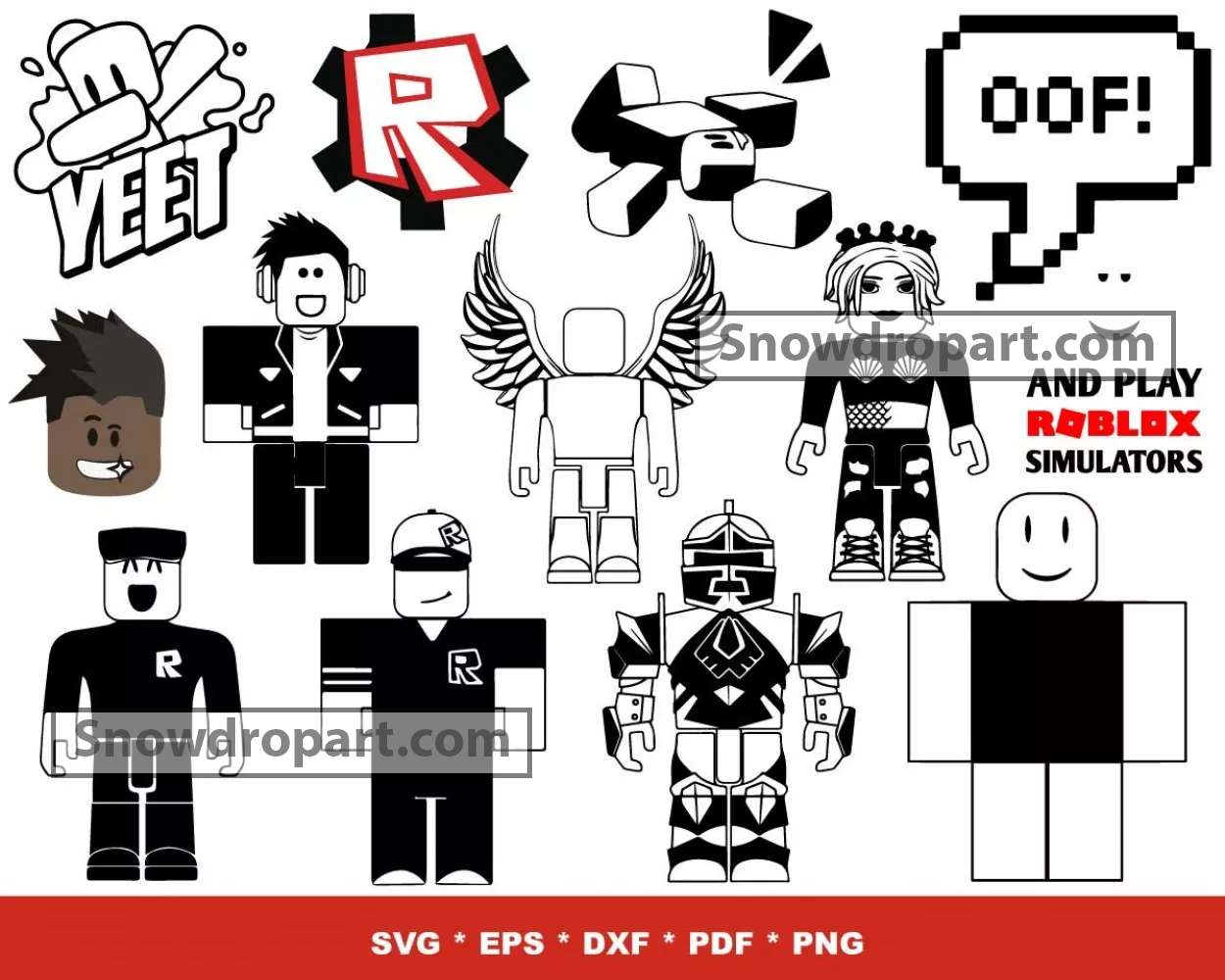 Doors Roblox characters artwork PNG digital download image, Doors Roblox  digital file for sublimation and crafts