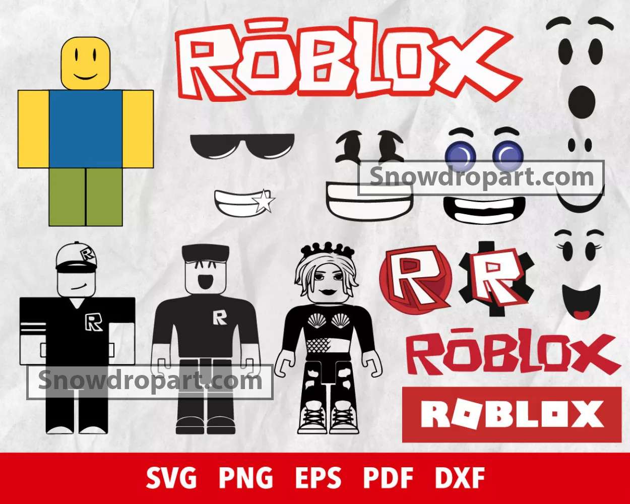 Roblox svg, Roblox face svg, Png, Dxf, Cutting File - Inspire Uplift