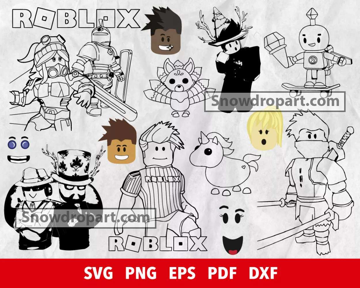 Doors Roblox characters artwork PNG digital download image, Doors Roblox  digital file for sublimation and crafts