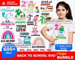600 Back To School Svg Bundle, First Day Of School Svg