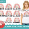 FREE 45 Rainbow Hello School Svg Bundle, Back To School Svg