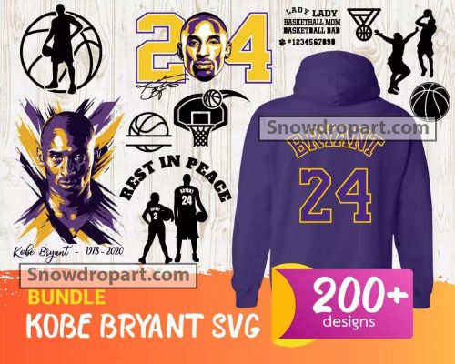 200 Kobe Bryant Svg Bundle, Bryant 24 Svg, Kobe Legend Svg