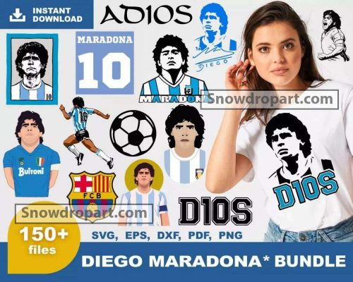 150 Diego Maradona Svg Bundle, Maradona 10 Svg