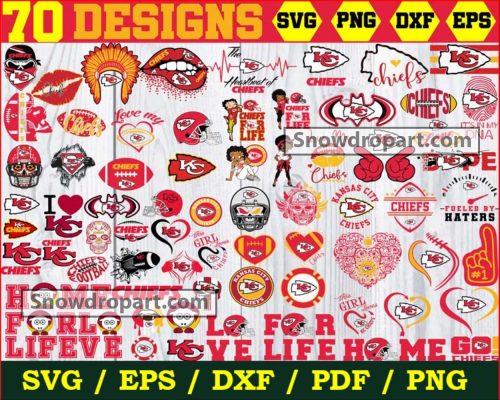 70 Kansas City Chiefs Svg Bundle, American Football Svg