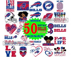 50 Buffalo Bills Svg Bundle, American Football Svg, NFL Svg
