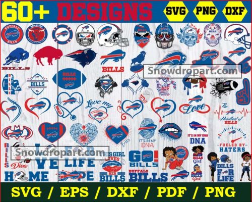 60 Buffalo Bills Svg Bundle, American Football Svg, NFL Svg