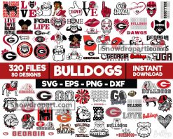 80 Georgia Bulldogs Svg Bundle, American Football Svg