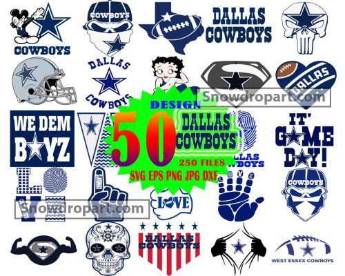 50 Cowboys Logo Svg Bundle, Dallas Cowboys Svg, NFL Svg