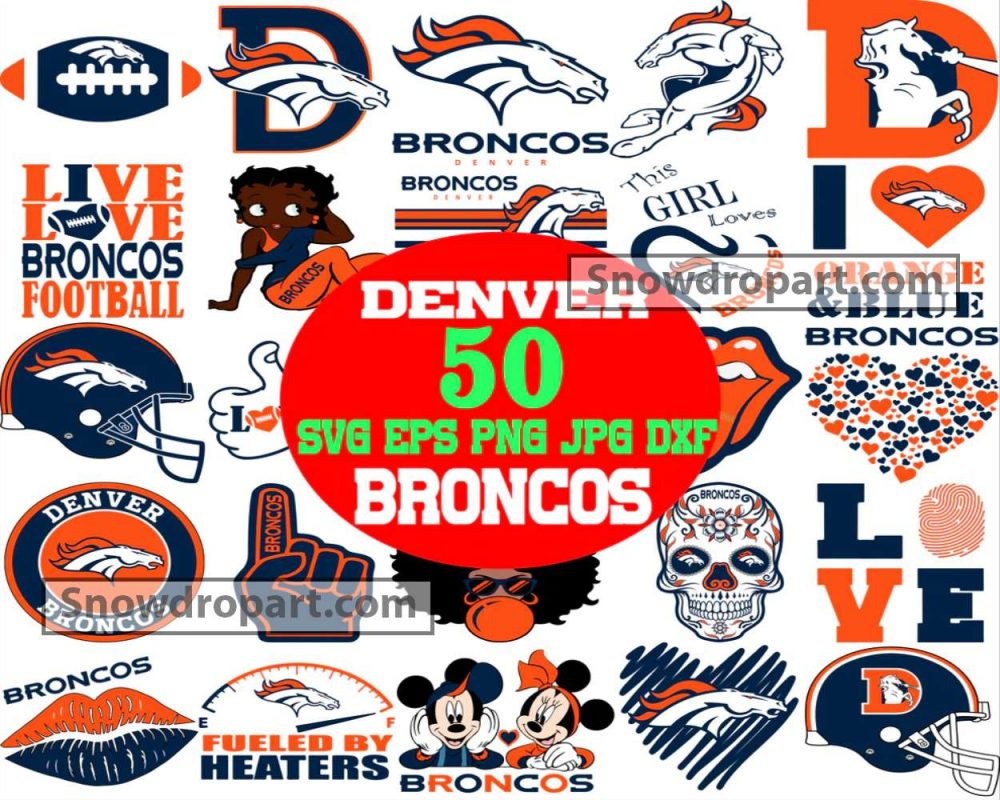 50 Denver Broncos Svg Bundle, American Football Svg, NFL Svg