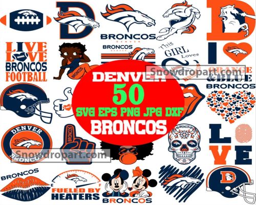 50 Denver Broncos Svg Bundle, American Football Svg, NFL Svg