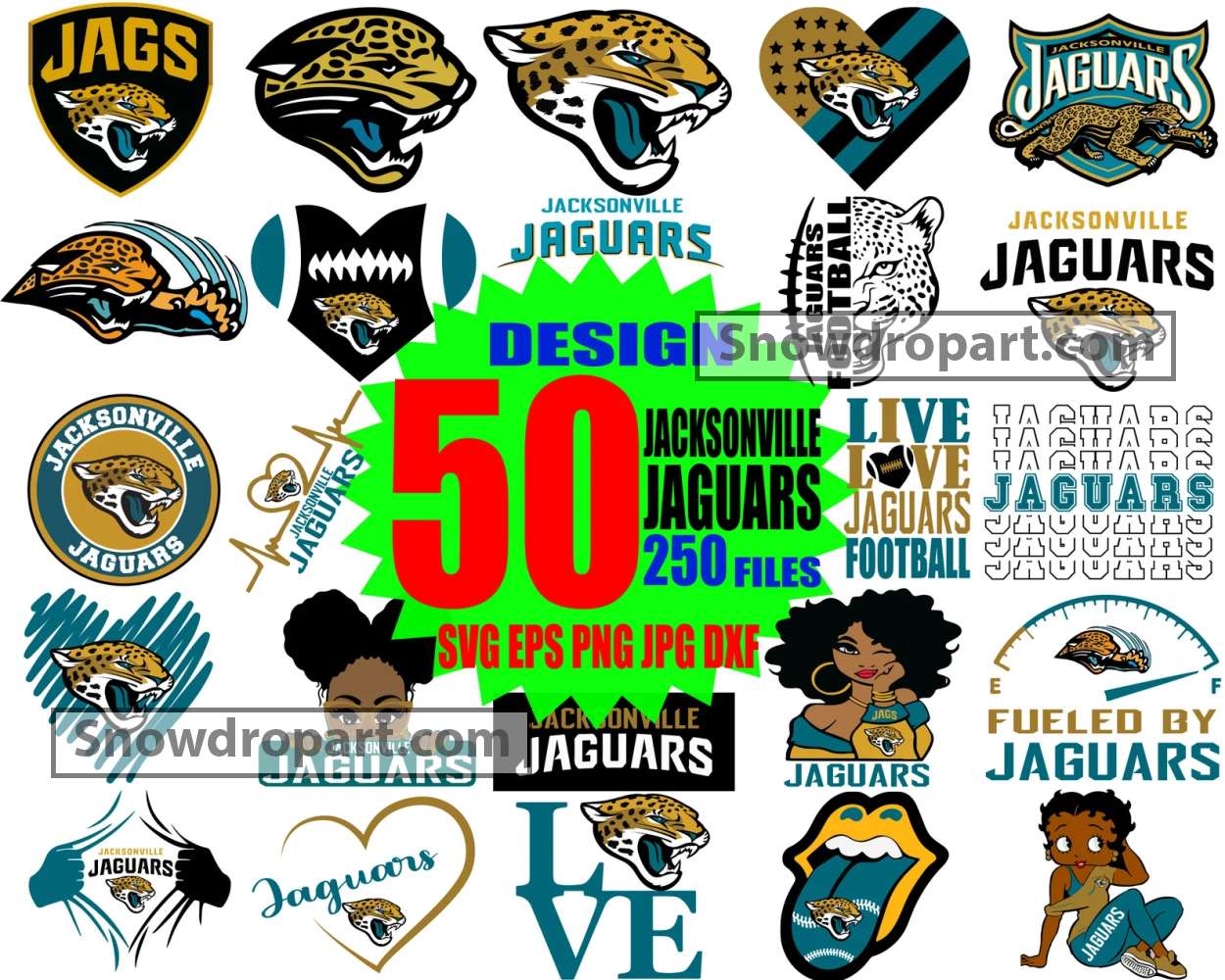 Jacksonville Jaguars logo Digital File (SVG cutting file + pdf+png+dxf)