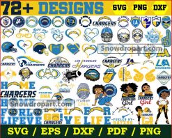 72 Los Angeles Chargers Svg Bundle, Chargers Logo Svg, NFL Svg