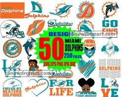 50 Miami Dolphins Svg Bundle, Miami Dolphins Logo Svg