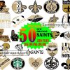 50 New Orleans Saints Logo Svg Bundle, American Football Svg