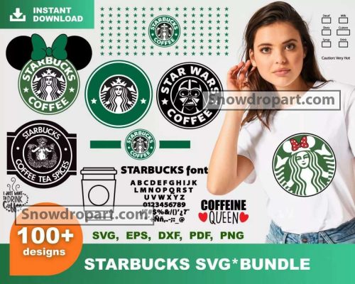 100 Starbucks Logo Svg Bundle, Starbucks Svg, Starbucks Logo