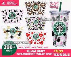 300 Glam Baby Starbucks Wrap Svg Bundle, Starbucks Svg
