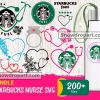 200 Starbucks Nurse Svg Bundle, Starbucks Svg, Starbucks Logo