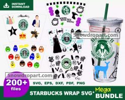 200 Characters Starbucks Wrap Svg Bundle, Starbucks Svg