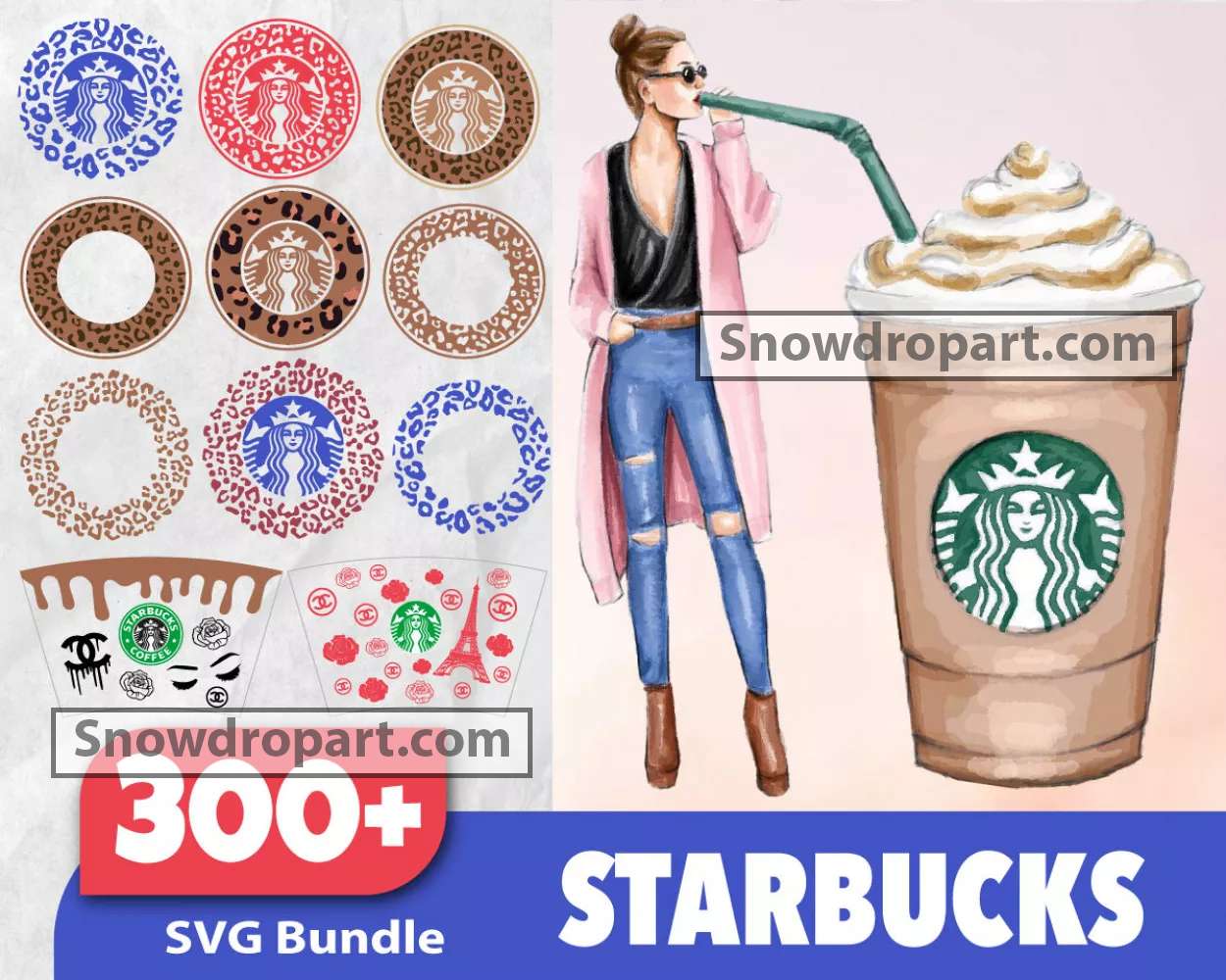 Huge Starbucks SVG Bundle +1500