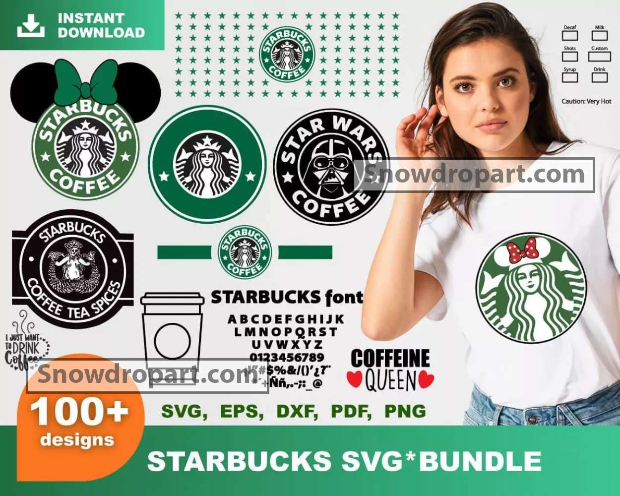 Huge Starbucks SVG Bundle +1500