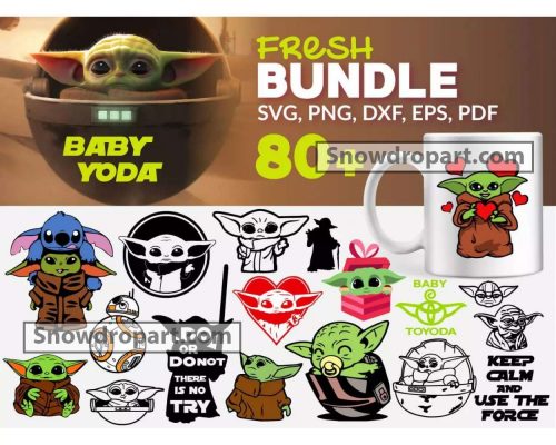 80 Baby Yoda Svg Bundle, Yoda Svg, Star Wars Svg