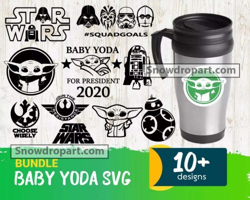 FREE 10 Baby Yoda Svg Bundle, Yoda Svg, Star Wars Svg