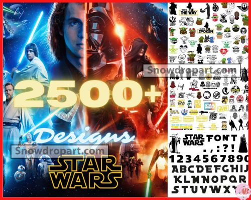 2500 Star Wars Svg Bundle, Star Wars Svg, Baby Yoda Svg