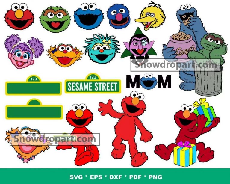 200 Sesame Street Svg Bundle, Sesame Street Svg, The Muppets Svg ...