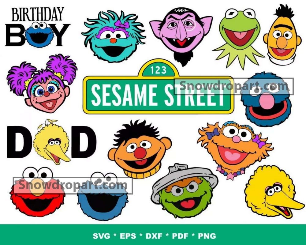 200 Sesame Street Svg Bundle, Sesame Street Svg, The Muppets Svg ...