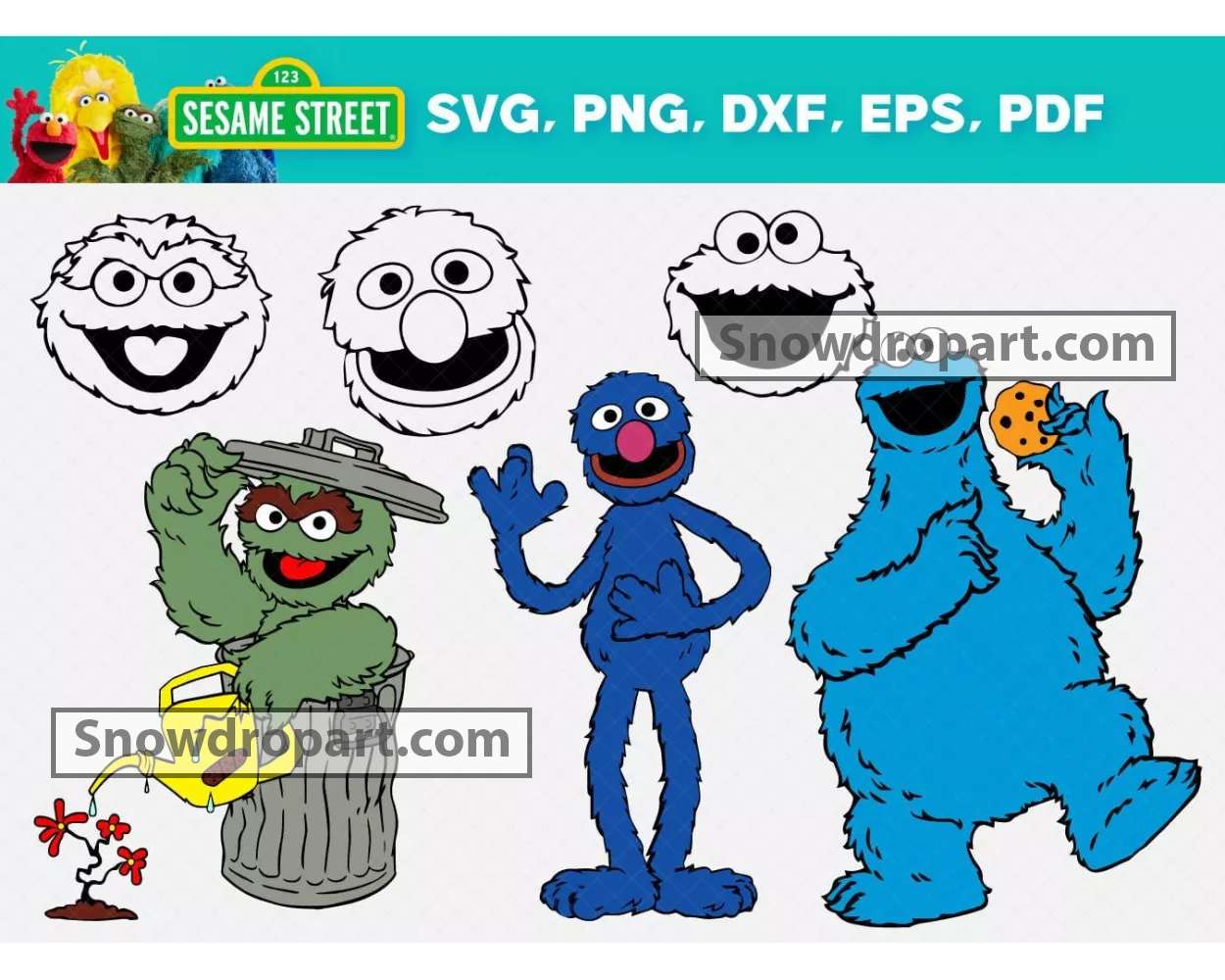 Sesame Street SVG, PNG, DXF