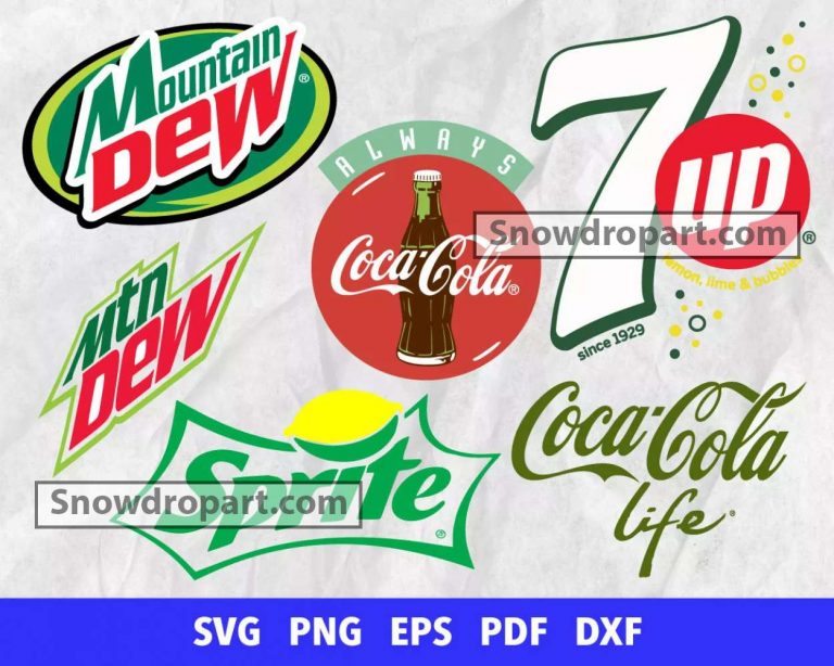 250 Soda Drinks Logo Svg Bundle, Soda Drink Svg, Soft Drink Svg