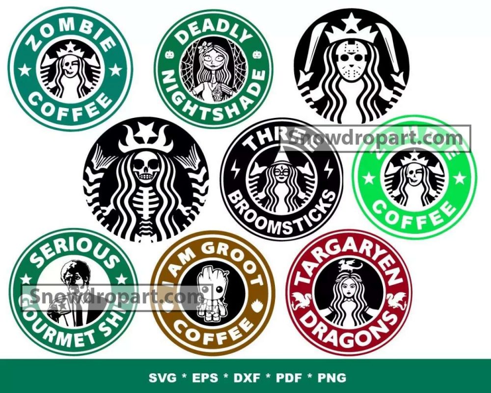 300 Starbucks Characters Logo Svg Bundle, Starbucks Svg