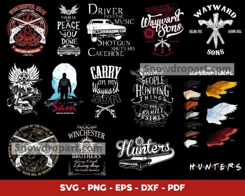 200 Supernatural Svg Bundle, Winchester Svg, Ghost Hunters