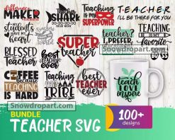 100 Teacher Quote Svg Bundle, Back To School Svg, Teacher Svg