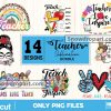 14 Teacher Sublimation Png Bundle, Teacher Png, Teacher Clipart